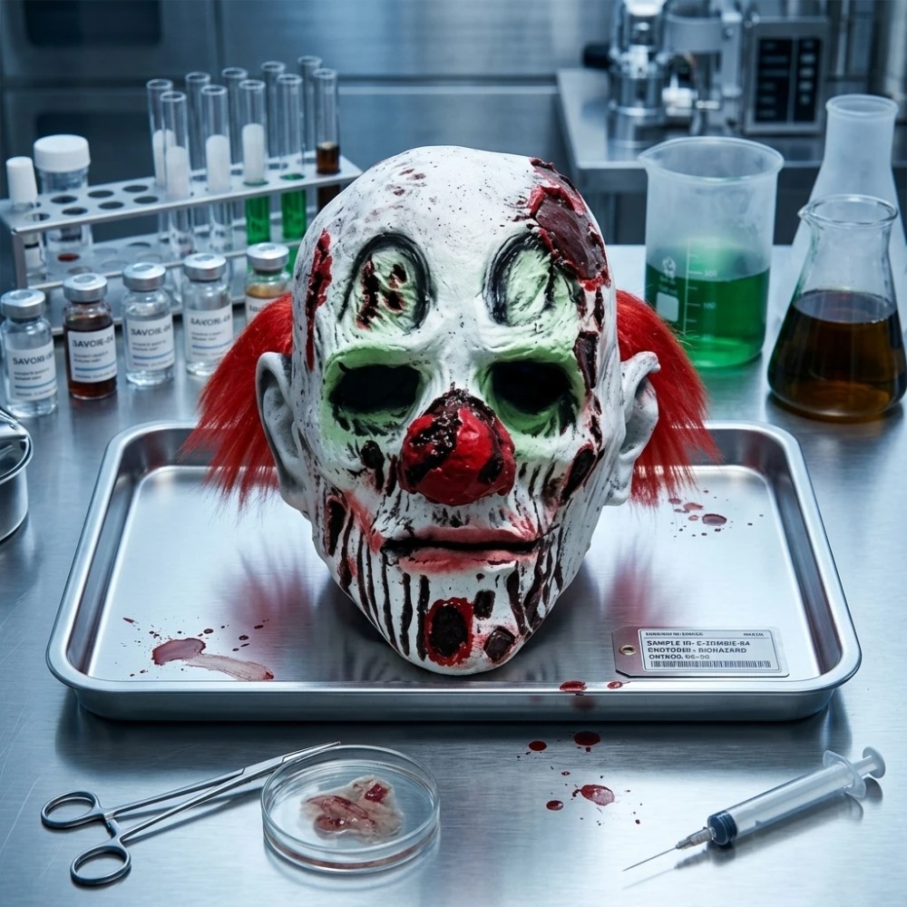 Zombie Snacks - Korku Lateks Maskesi Uzun Saçlı Kötü