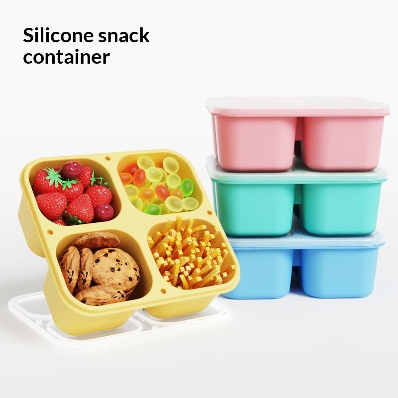 Food And Snacks For Picnic - Silikon Atıştırmalık Kutusu: Gıda Sınıfı 4