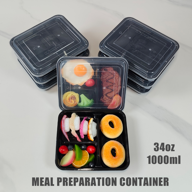 Food And Snacks For Picnic - 3 Bölmeli 34 Oz/1000 Ml, 12/35