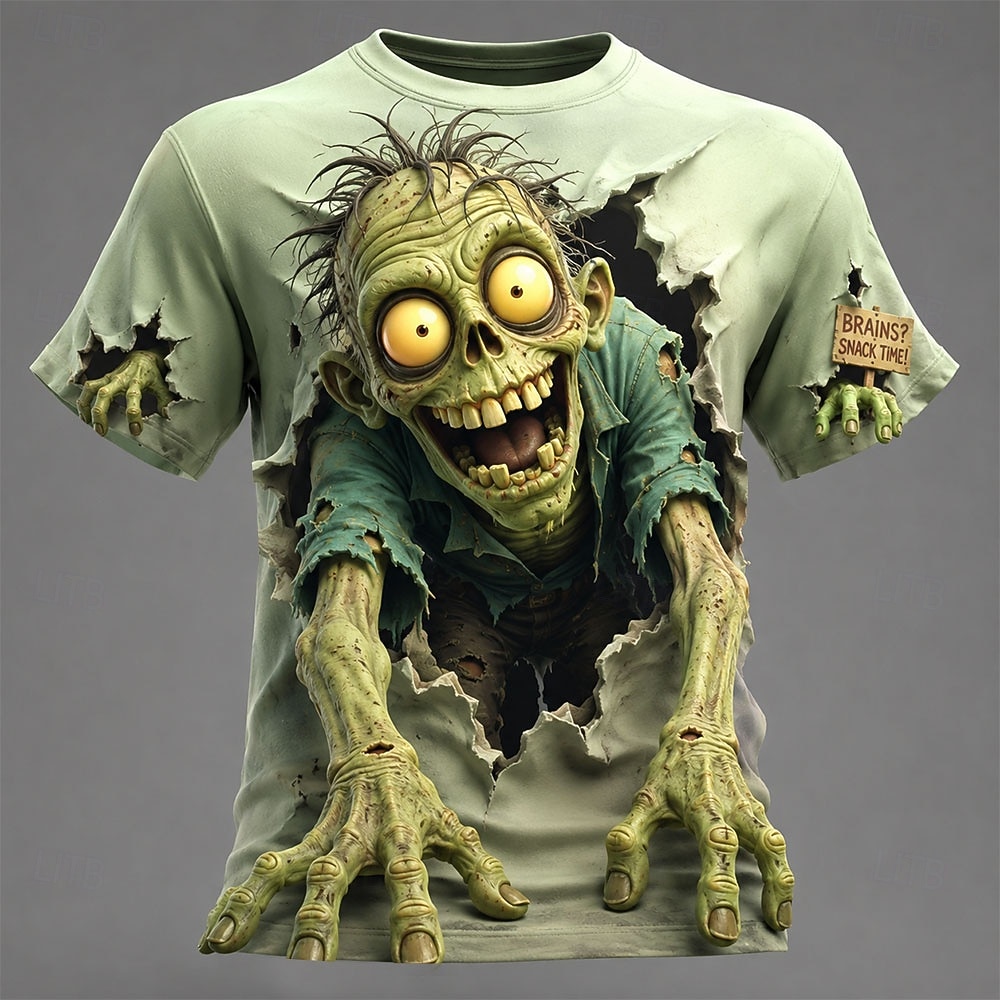 Erkek İlkbahar Yaz 3D Baskılı  - Zombie Snacks incelemesi ve fiyatı